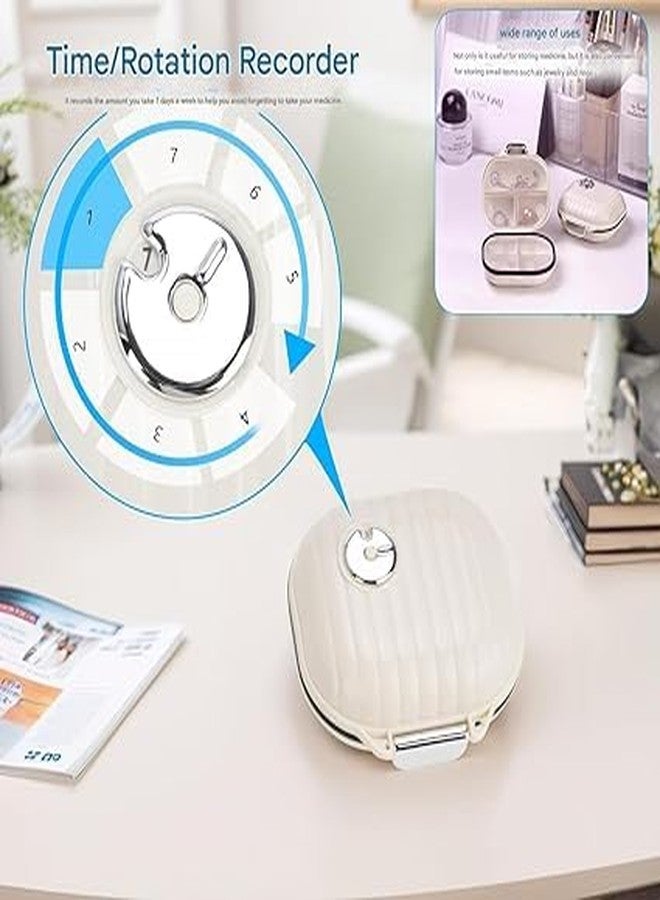 Prostuff.in - منظم حبوب صغير الحجم، علبة حبوب للجيب والمحفظة. موزع، حامل مكملات غذائية منزلي وسفر، حاوية فيتامينات محكمة الإغلاق، تخزين مزدوج الجوانب. صغير الحجم وسهل الحمل - قطعة واحدة [متعدد الألوان] - Image 2